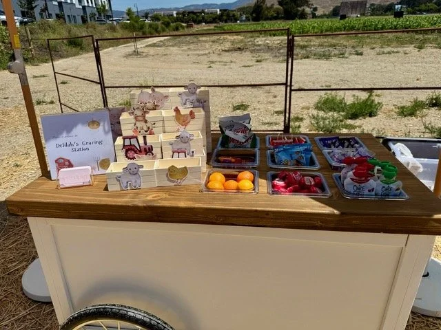 cute snack cart for events  