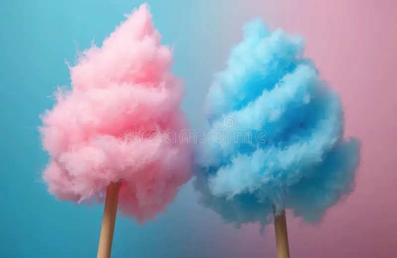cloudy blue and pink cotton candy 